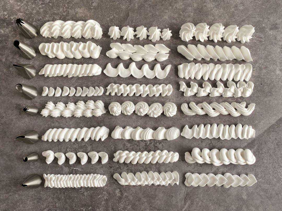 48张动图教会你最全的基础裱花手法（一）