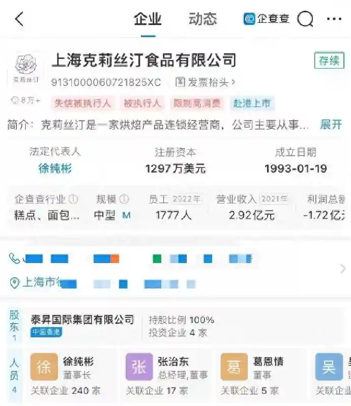 克莉丝汀已成“老赖”，曾经的“烘焙第一股”为何跌落神坛