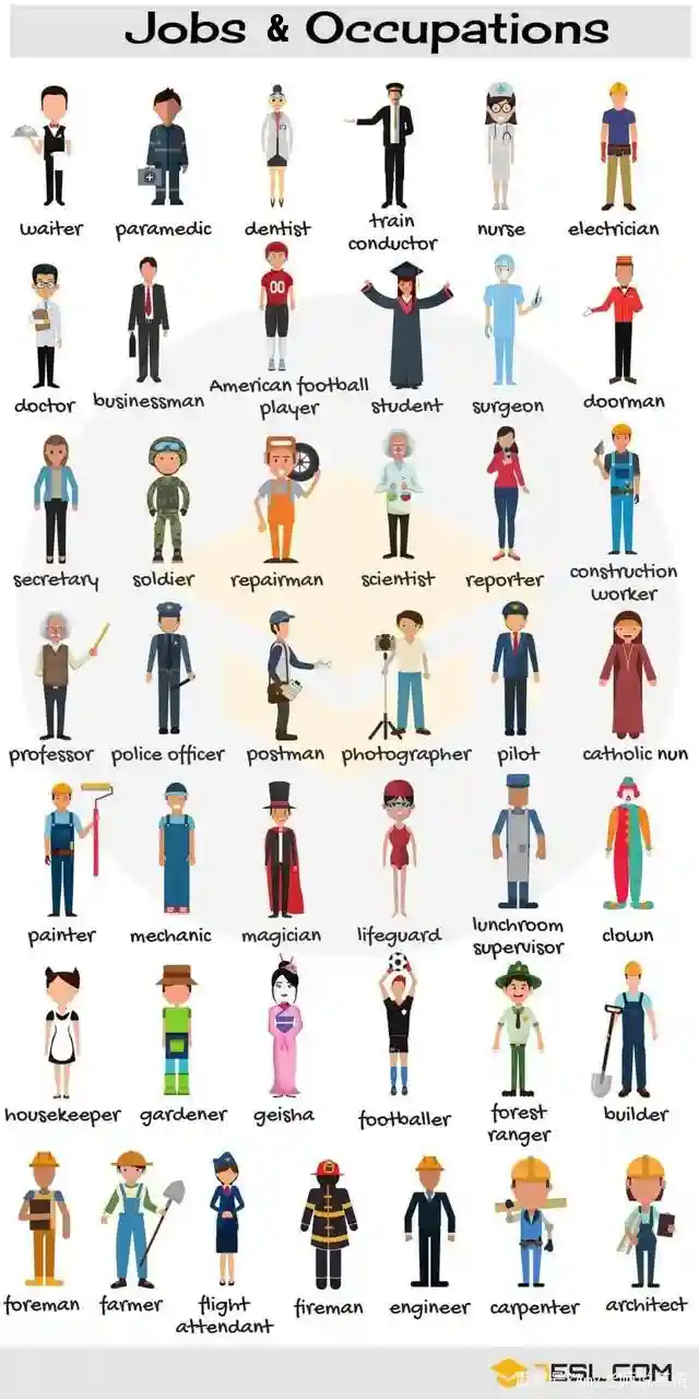 Jobs & Occupations (职业的英文表达)