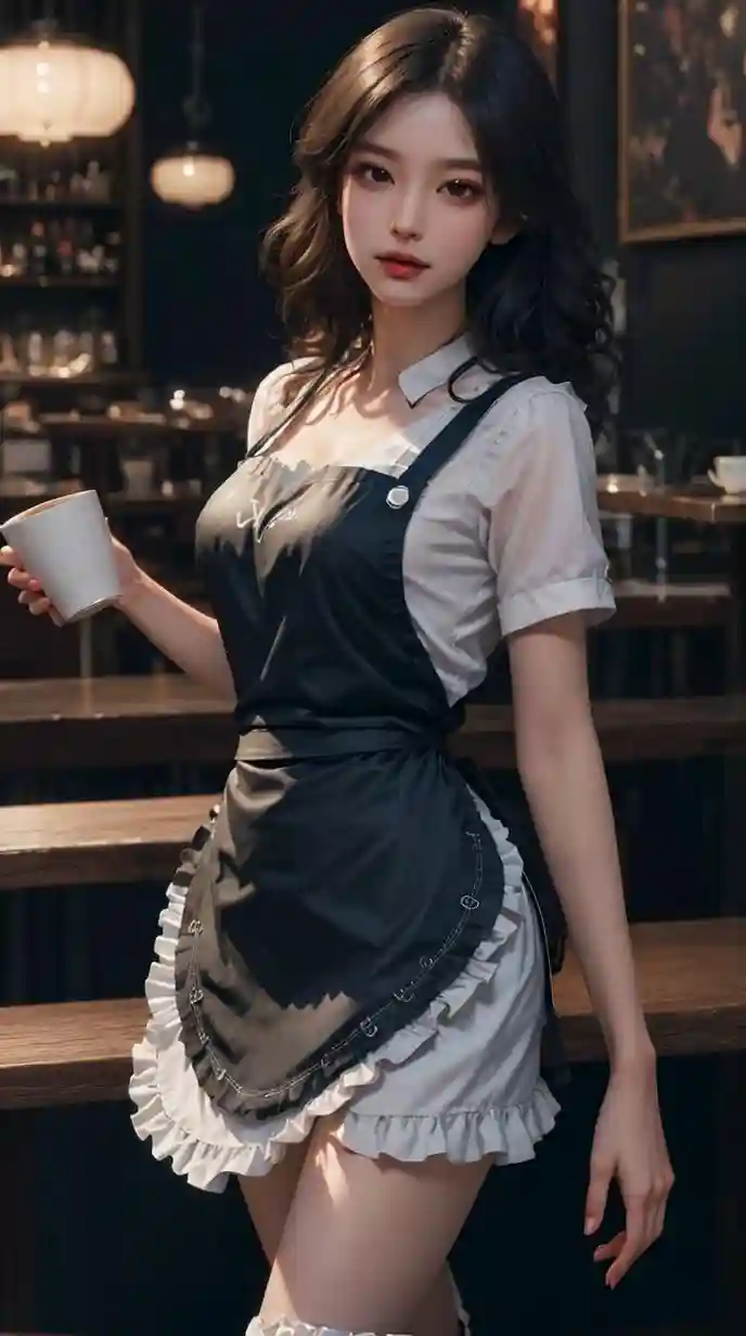 AI绘画：女仆咖啡馆，制服诱惑还是美女无瑕？