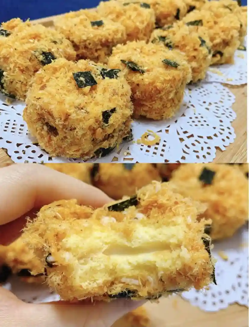 烘焙线上课程| 海苔肉松小贝教程~酥松香甜，不浪费边角料！