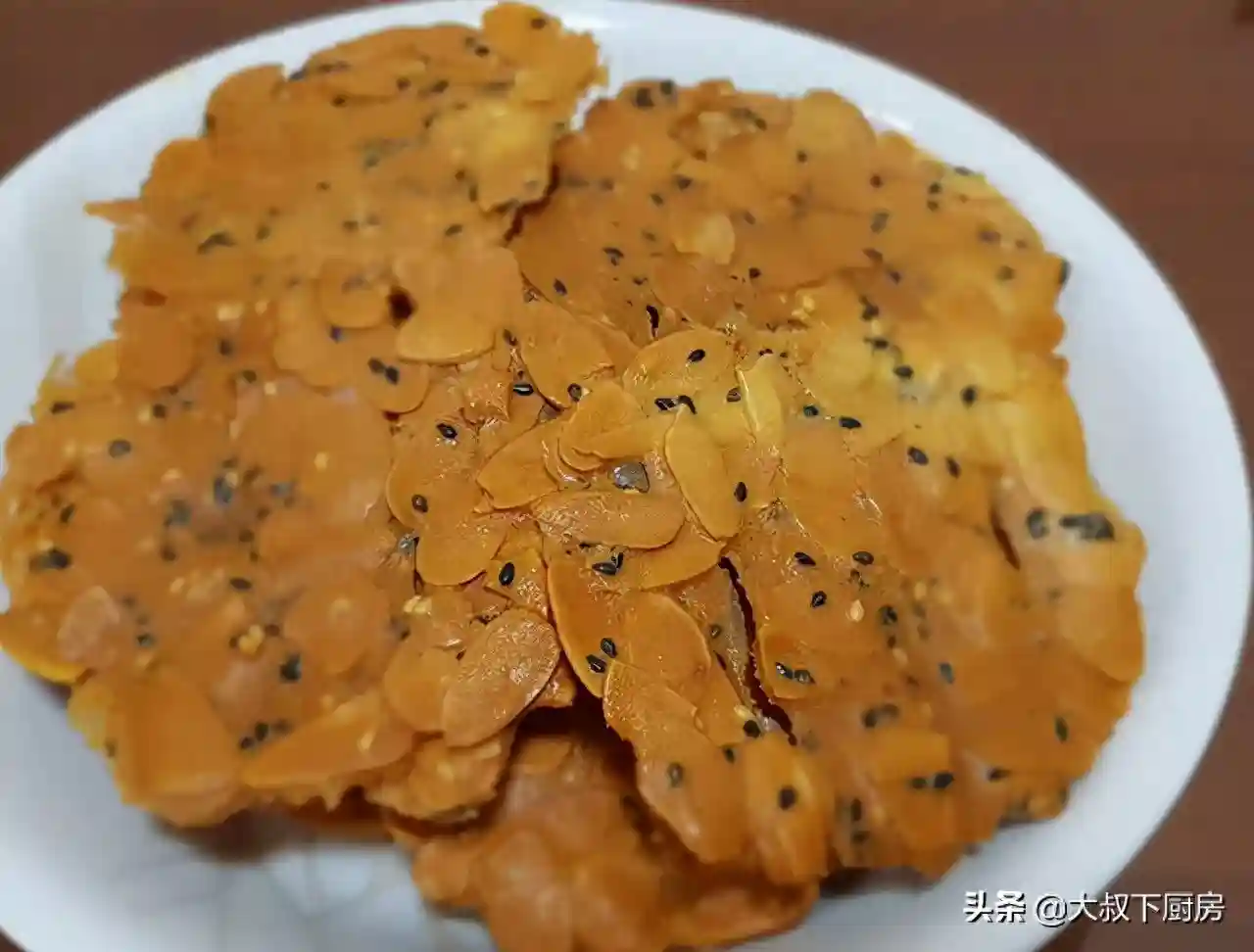 过年小零食！大叔教你杏仁瓦片，薄脆香酥，简单易做，半小时搞定